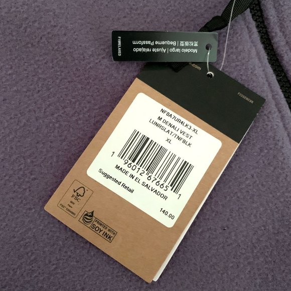 The North Face Purple Men’s Denali Vest - Picture 3 of 3